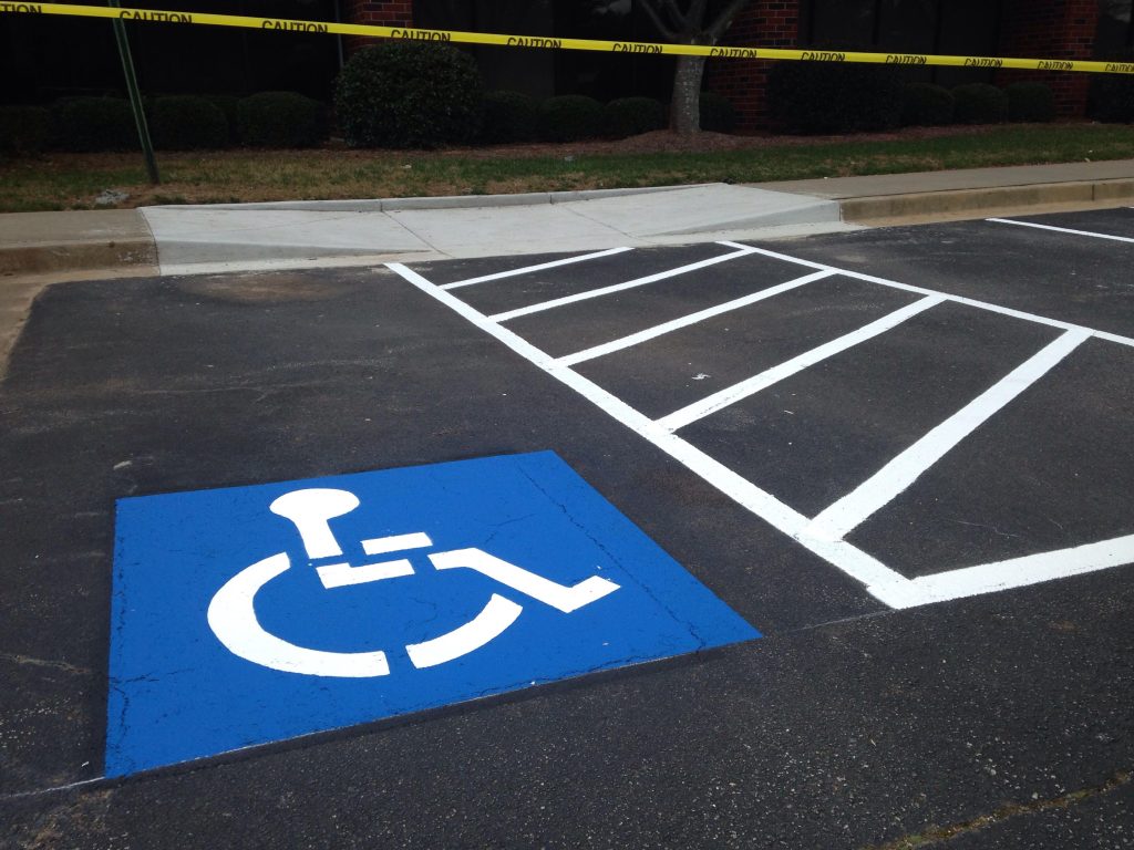 Line Stripping For Handicap Spots